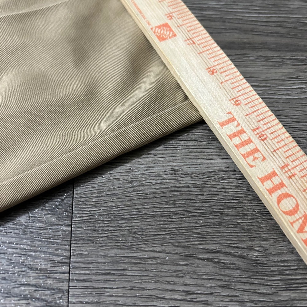 LL Bean Chino Pants 38x32 Khaki Natural Fit Cotton Twill Straight 212332 - Picture 5 of 7